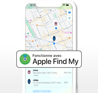 ICE-WATCH - Ice Smart Junior 3.0 Find My - Montre connectée géolocalisable pour Enfant avec Bracelet en Silicone (1.75 Pouces) - Compatible Find My, sans abonnement et sans Carte SIM