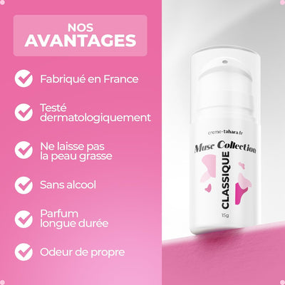 Musc Tahara classique| Musc intime femme | Musc Tahara revisité | Texture épaisse| Made In France | Testé dermatologiquement